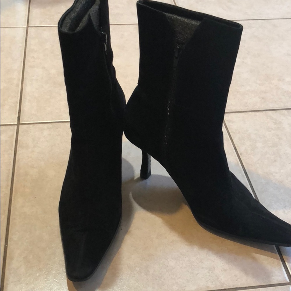 black Suede Boots Size 8.5.